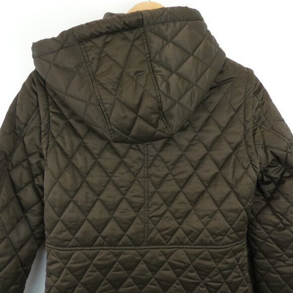 Tristan Womens Coat Medium Brown Diamond Quilted Removable Arms and Hood Jacket - Picture 7 of 16